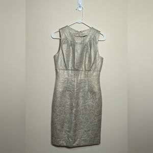 Taylor Petite gold sleeveless dress, size 2P